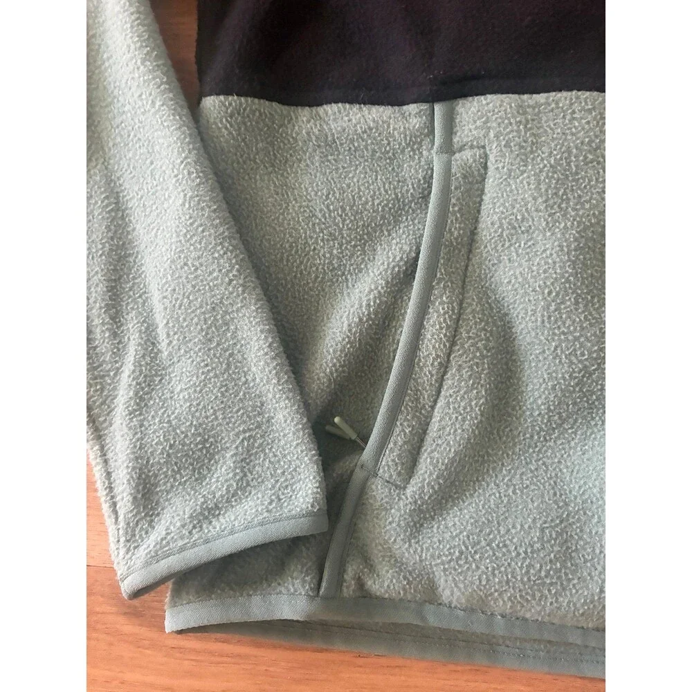 The North Face Polartec Full Zip Fleece Jacket Women’s Medium Green Black EUC